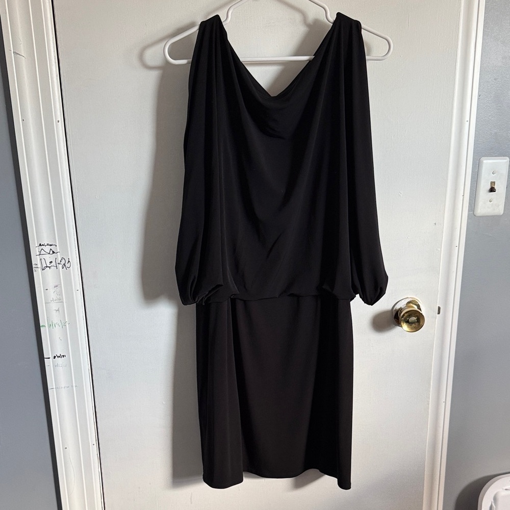 Jessica Simpson Black Cowl Neck Long Sleeve Dress